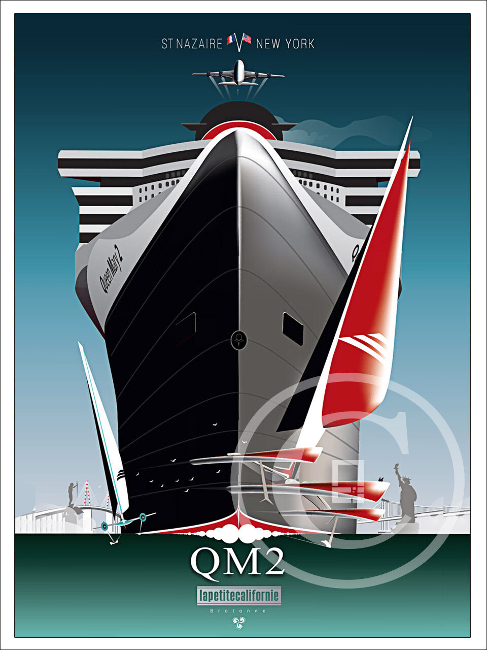 Affiche QUEEN MARY 2 THE BRIDGE OFF