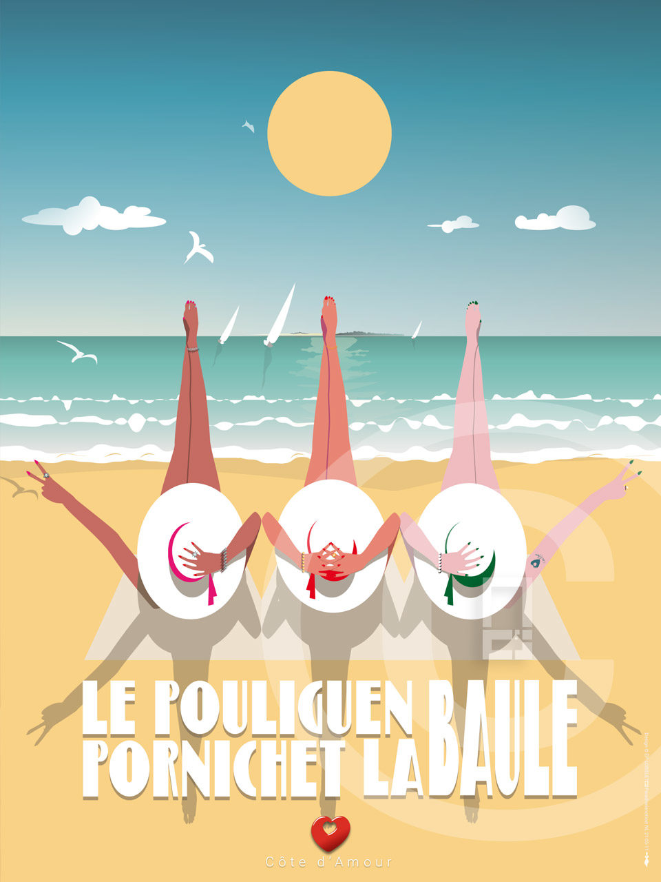 Affiche Happy Bauloises - Édition 2021 Collection Côte d'Amour