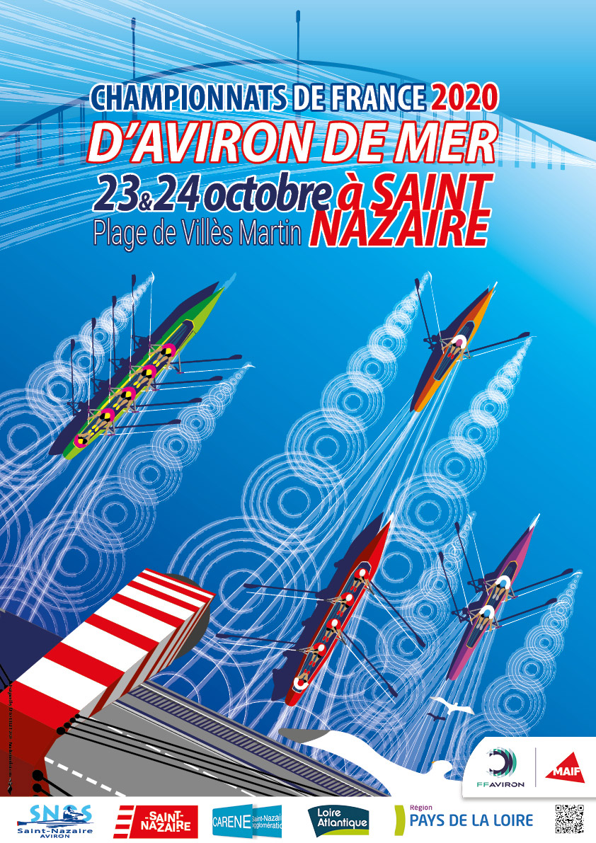 Affiche championnat de France d'aviron de mer 2020