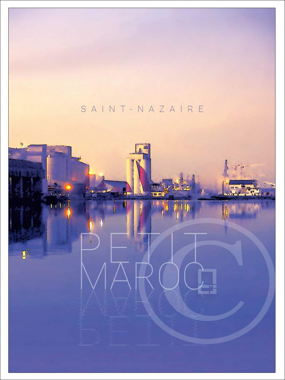 Affiche et tirages d'art VUE DU PETIT MAROC - Port de Saint-Nazaire