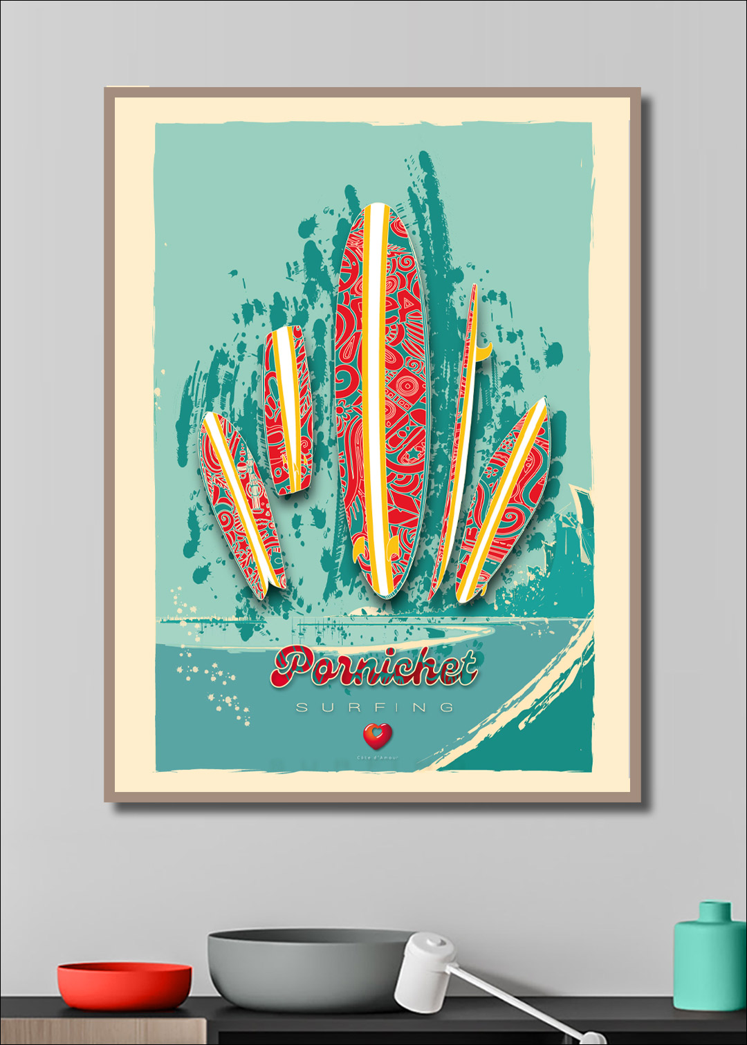 Affiches et tirages d'art collection CÔTE D'AMOUR, Digital Symbolic Design des territoires du Sud Bretagne