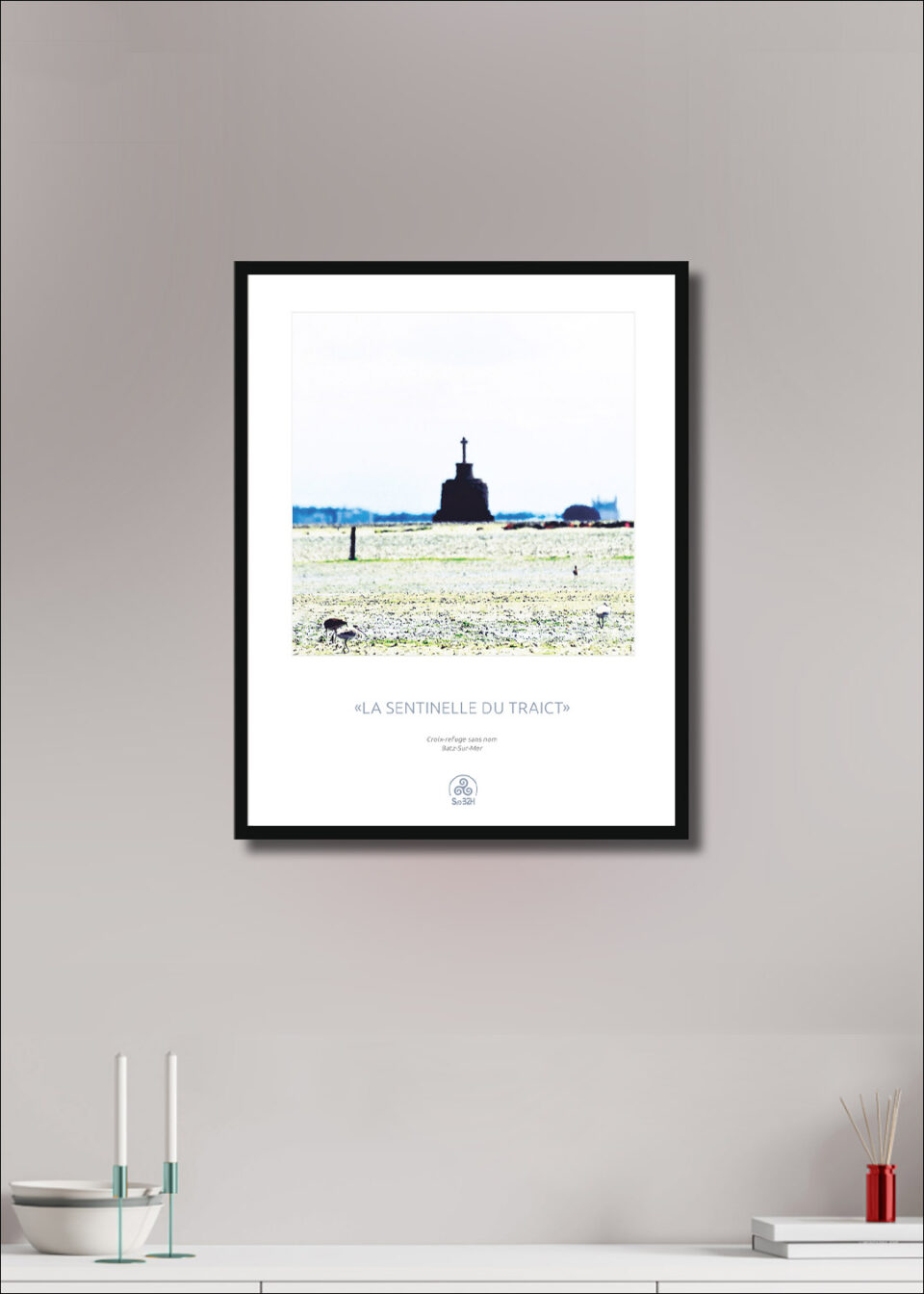 LA SENTINELLE DU TRAICT - Batz-Sur-Mer Croix refuge Affiches et tirages d'art collection SUD BRETAGNE