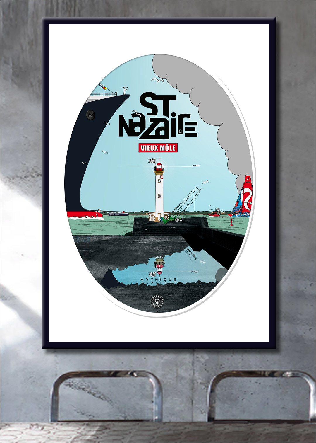 Illustrations sur affiches et tirages d'art de La petite Cafifornie Bretonne