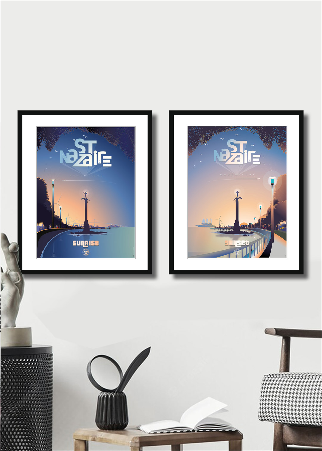Diptyque affiches SUNRISE + SUNSET SAINT-NAZAIRE