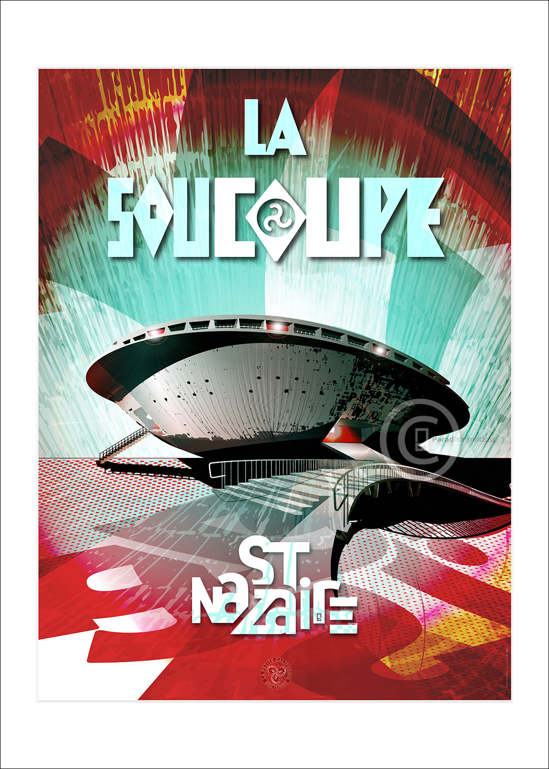 LA SOUCOUPE Affiches et tirages d'art Illustrations sur affiches et tirages d'art de La petite Cafifornie Bretonne