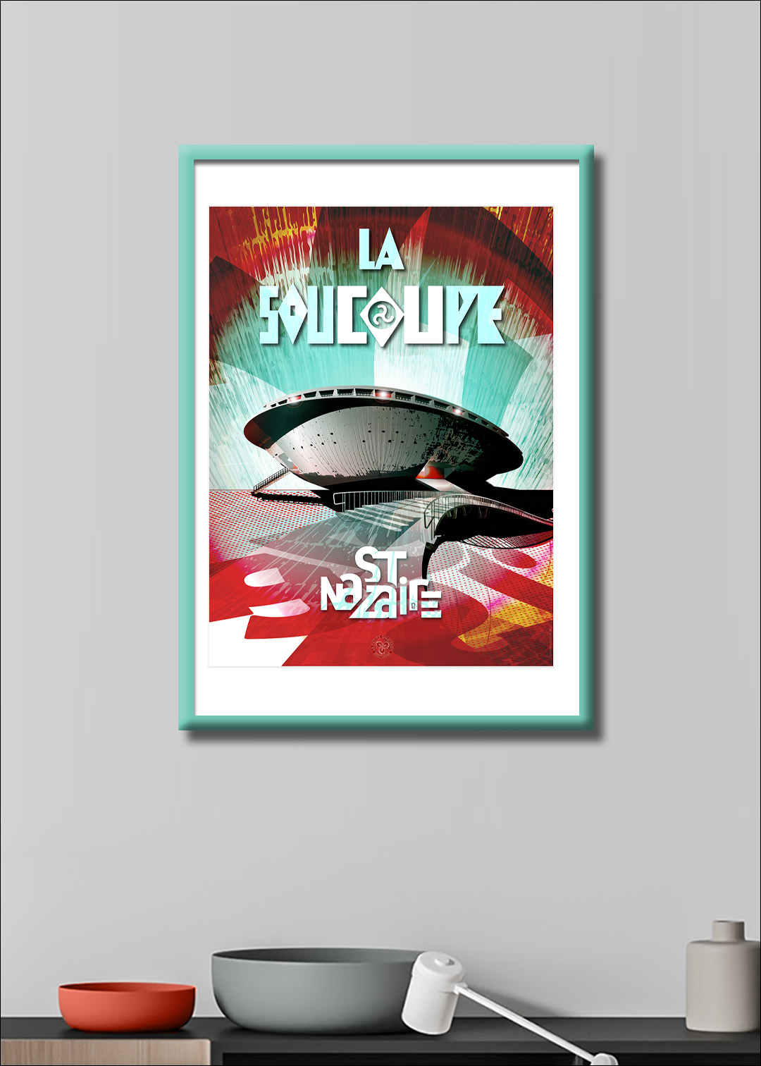 LA SOUCOUPE Affiches et tirages d'art Illustrations sur affiches et tirages d'art de La petite Cafifornie Bretonne