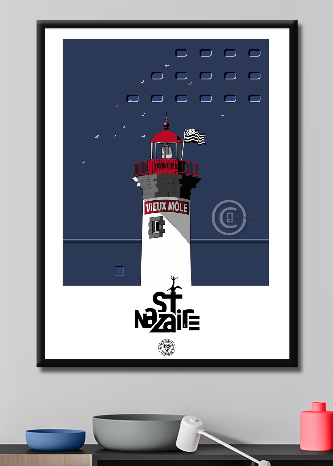 Illustrations sur affiches et tirages d'art de La petite Californie Bretonne